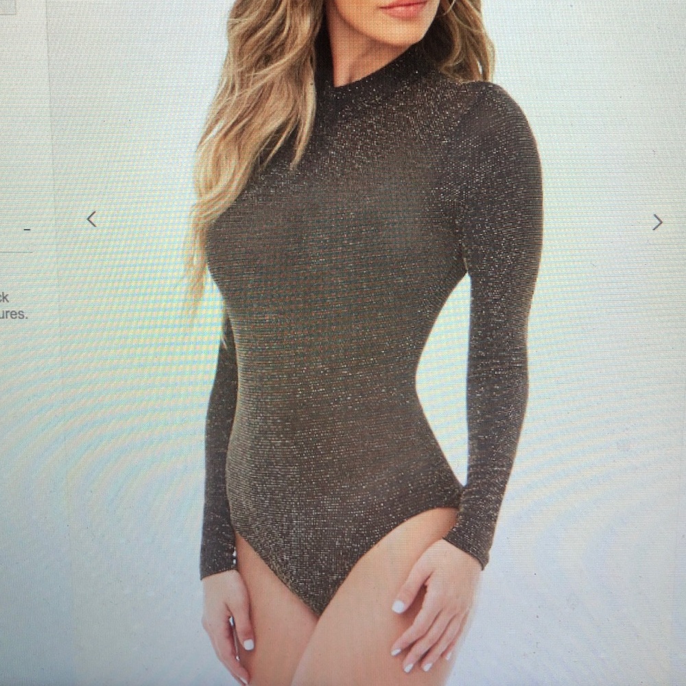 Black with gold speck body suit